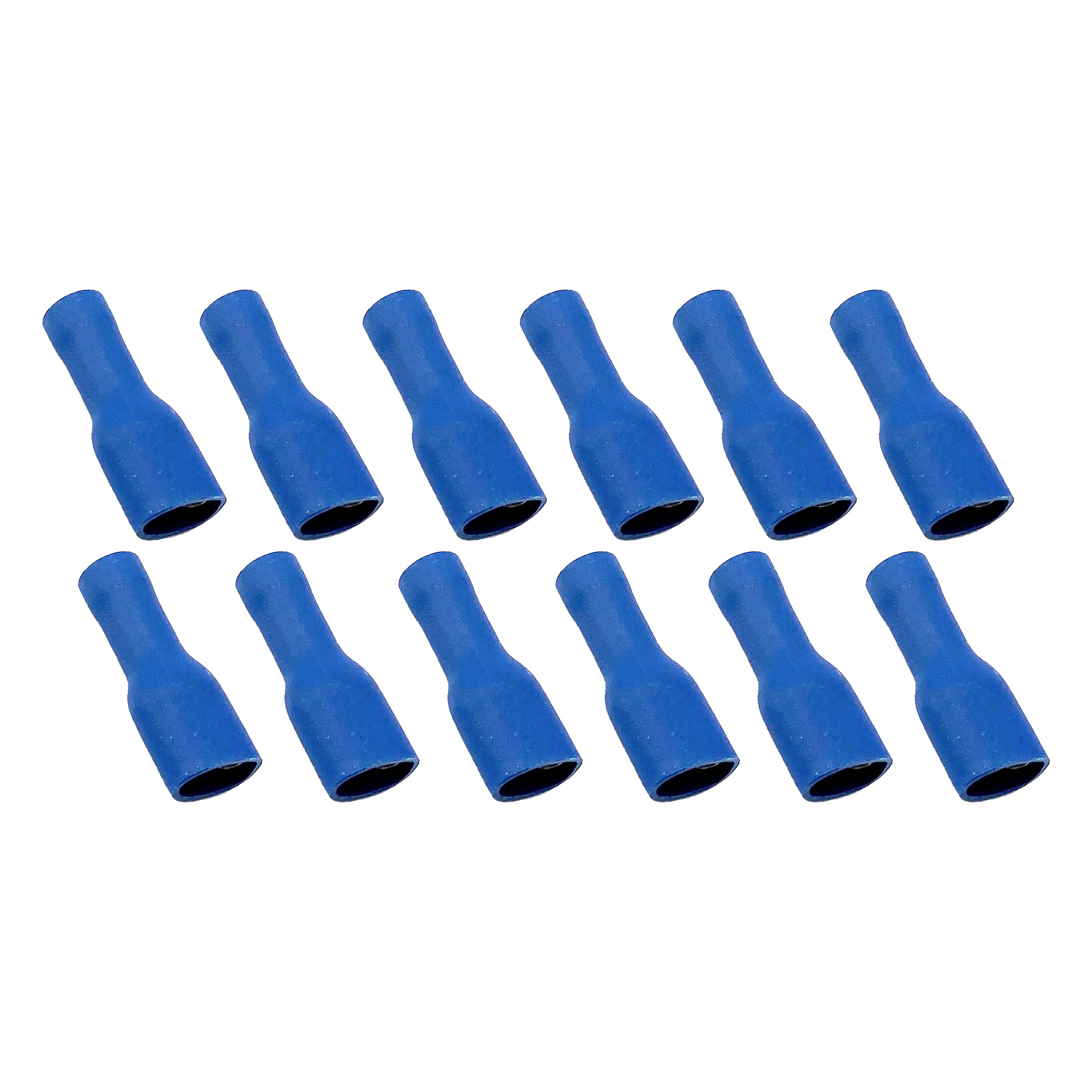 TERMINAL BLUE SPADE FEMALE 10, PACK OF 10 / T6.3mm