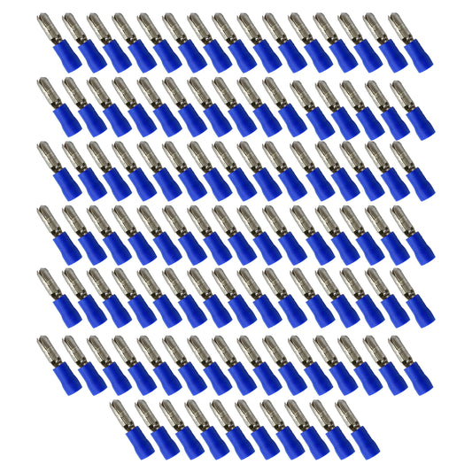 TERMINAL BLUE MALE BULLET, PACK OF 100