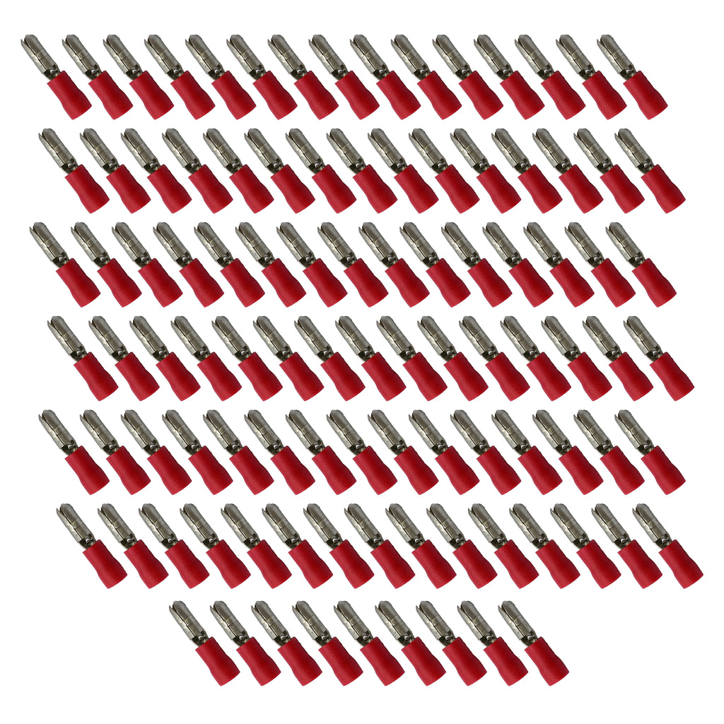 TERMINAL RED MALE BULLET M4 WT63 PACK OF 100
