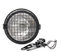 HEADLIGHT CLEAR CAFE RACER VINTAGE STYLE WITH GRILLE AND MOUNTING BRACKET