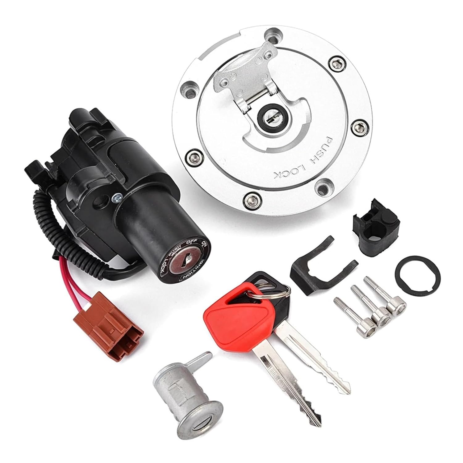 IGNITION SWITCH FUEL CAP LOCK KEY SET HONDA CBR 600 1000RR CB1000R FIREBLADE 35010-MFL-670
