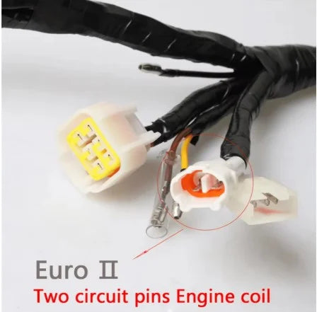 Wiring Harness Euro II Yamaha YBR125 YBR YB 125 Complete Wiring Loom, Full Circuit Cable Assembly