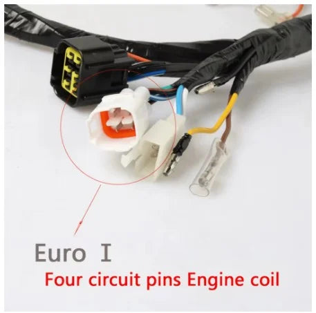 Wiring Harness Euro I Yamaha YBR125 YBR YB 125 Complete Wiring Loom, Full Circuit Cable Assembly