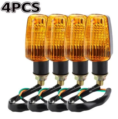 4PCS Universal Blub Turn Signal Lamp Turning Indicators Light Amber 12V