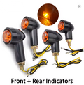 INDICATORS LED 4PCS FRONT REAR AMBER 12V DC VINTAGE SHORT LONG UNIVERSAL TURN SIGNALS