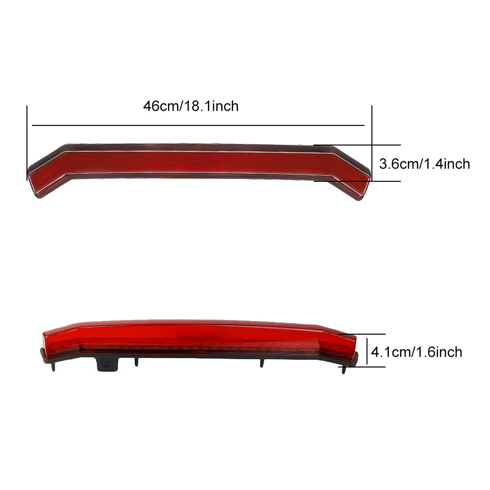 LED REAR CENTER TAIL BRAKE LIGHT 17-21 POLARIS RZR XP 4 1000 TURBO SPORTSMAN XP WM-ATV10 RED IP67