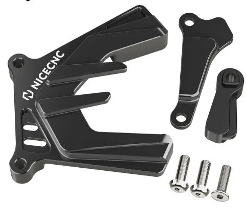 FRONT SPROCKET GUARD 00-23 YAMAHA YZ 250 X BLACK ALUMINUM 5HC-17466-00-00