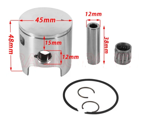 No Longer Available  ........  PISTON KIT 45mm BIG BORE KTM 50CC 65CC SX PRO JUNIOR SENIOR