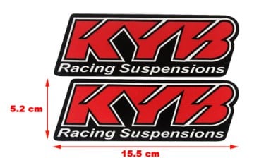 KYB GREEN FORK STICKER 1 PAIR REFLECTIVE SUSPENSION DECAL