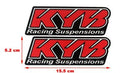 FORK STICKER KYB ORANGE 1 PAIR REFLECTIVE SUSPENSION DECAL