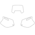93-97 KTM EXC 2 STROKE WHITE PRECUT BACKGROUNDS, BLACKBIRD 3500/10