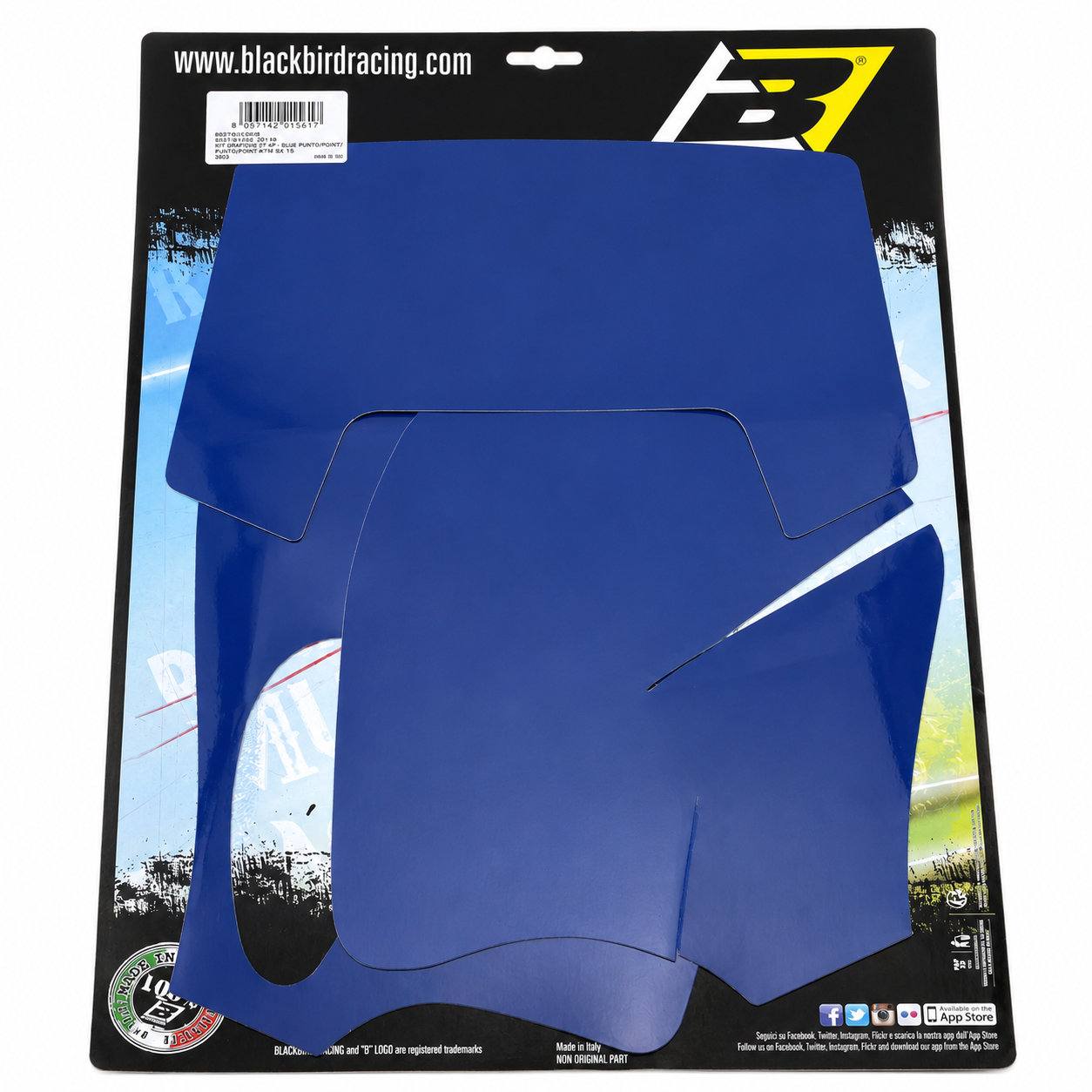 93-99 4 STROKE KTM EXC BLUE PRE CUT BACKGROUNDS, BLACKBIRD 3503/70