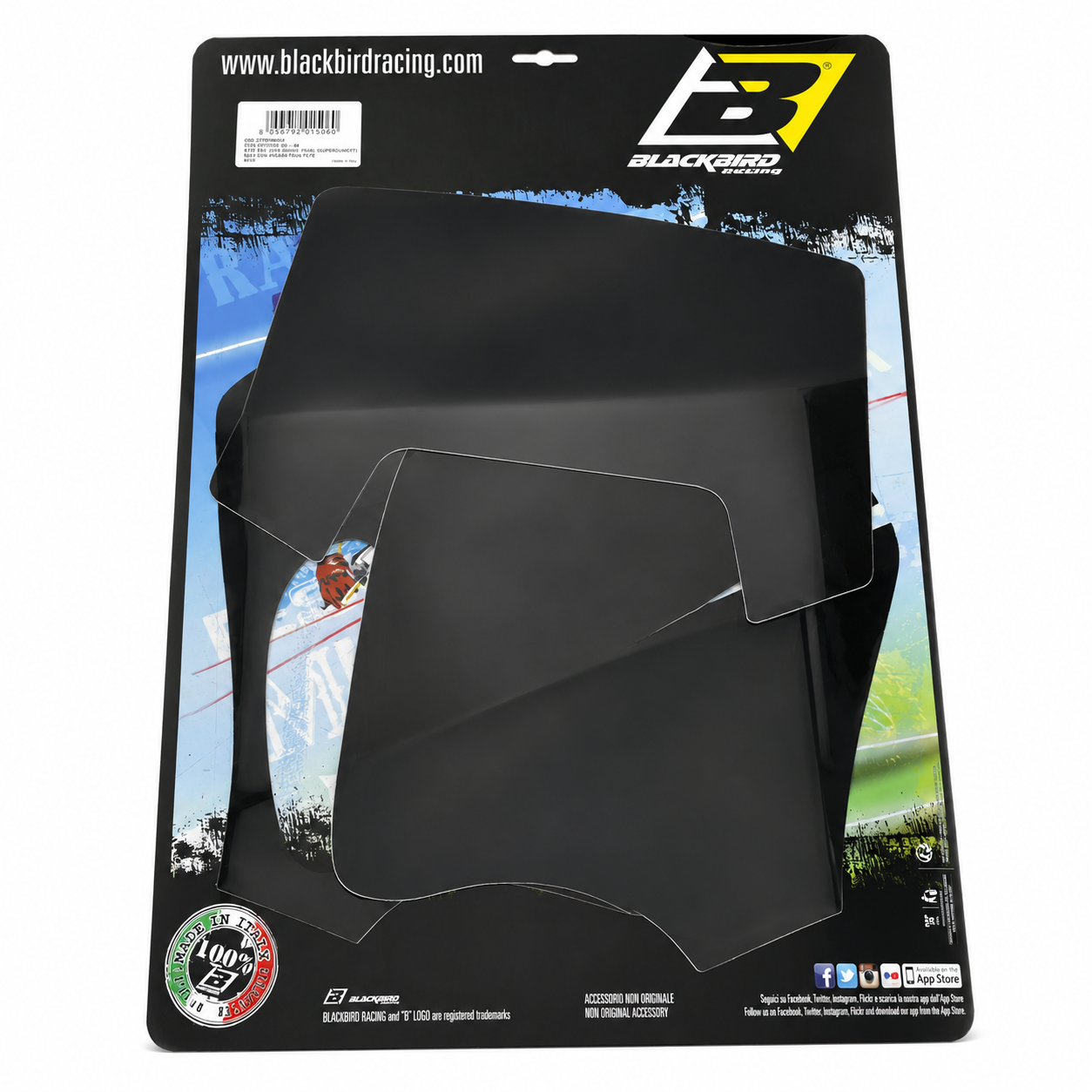 93-99 4 STROKE KTM EXC BLACK PRE CUT BACKGROUNDS, BLACKBIRD 3503/20