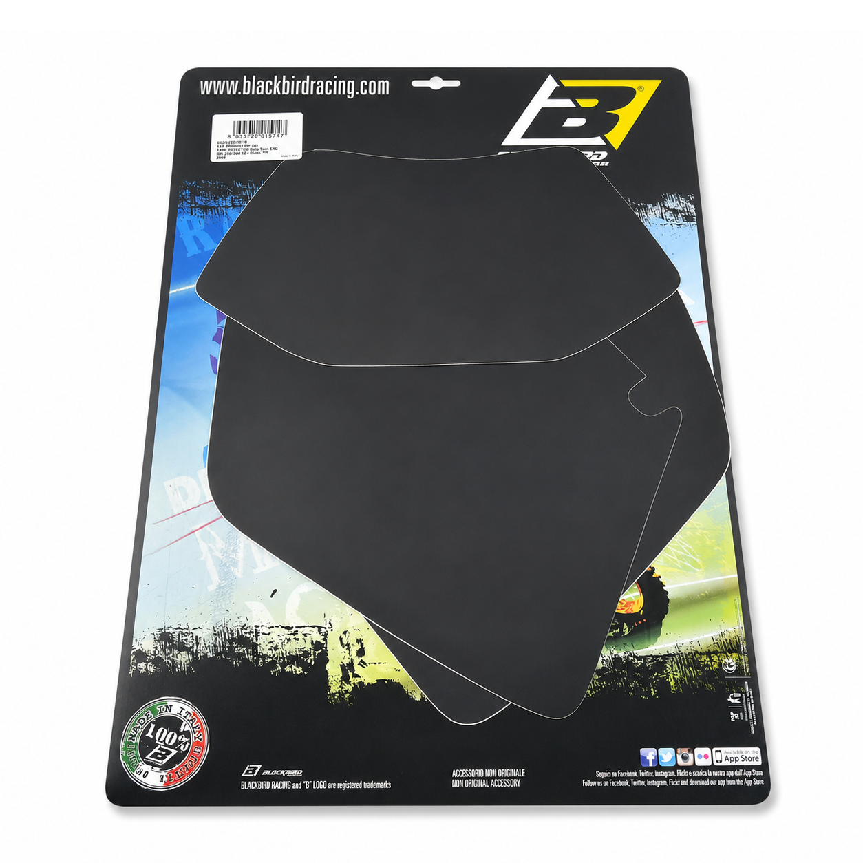 99-03 2 STROKE 00-03 4 STROKE KTM EXC BLACK PRE CUT BACKGROUNDS, BLACKBIRD 3506/20
