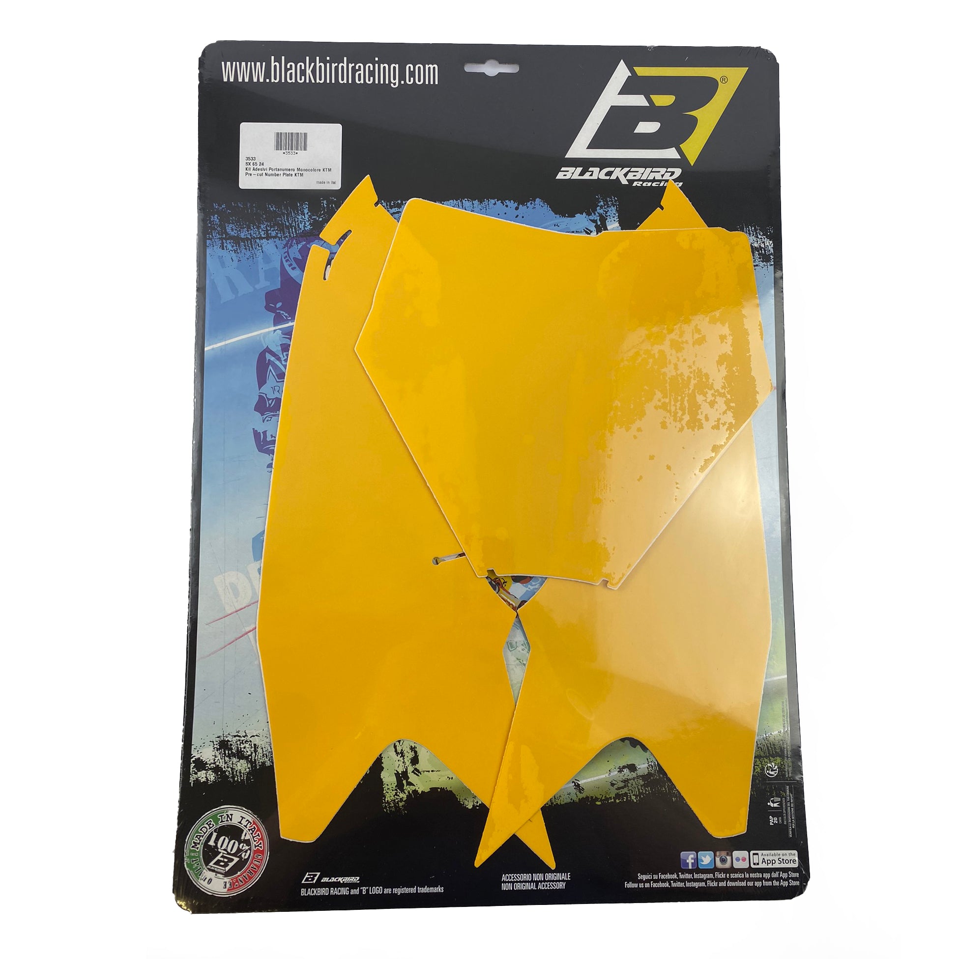 KTM SX 65 24-25 YELLOW BACKGROUNDS, BLACKBIRD 3533/40