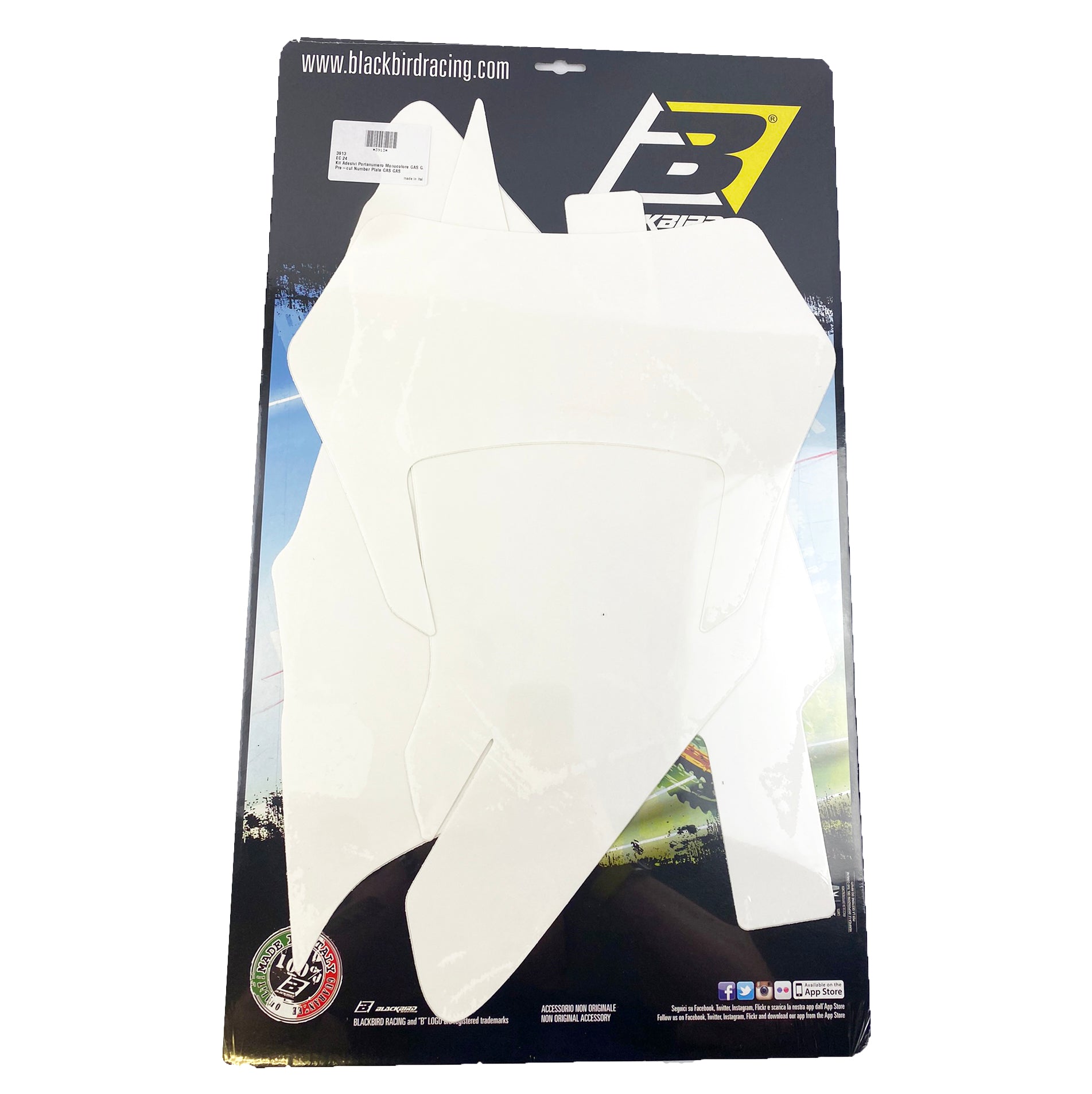 GASGAS EC 24-25 PRE CUT BACKGROUNDS, BLACKBIRD 3913/10 WHITE NUMBER BOARDS