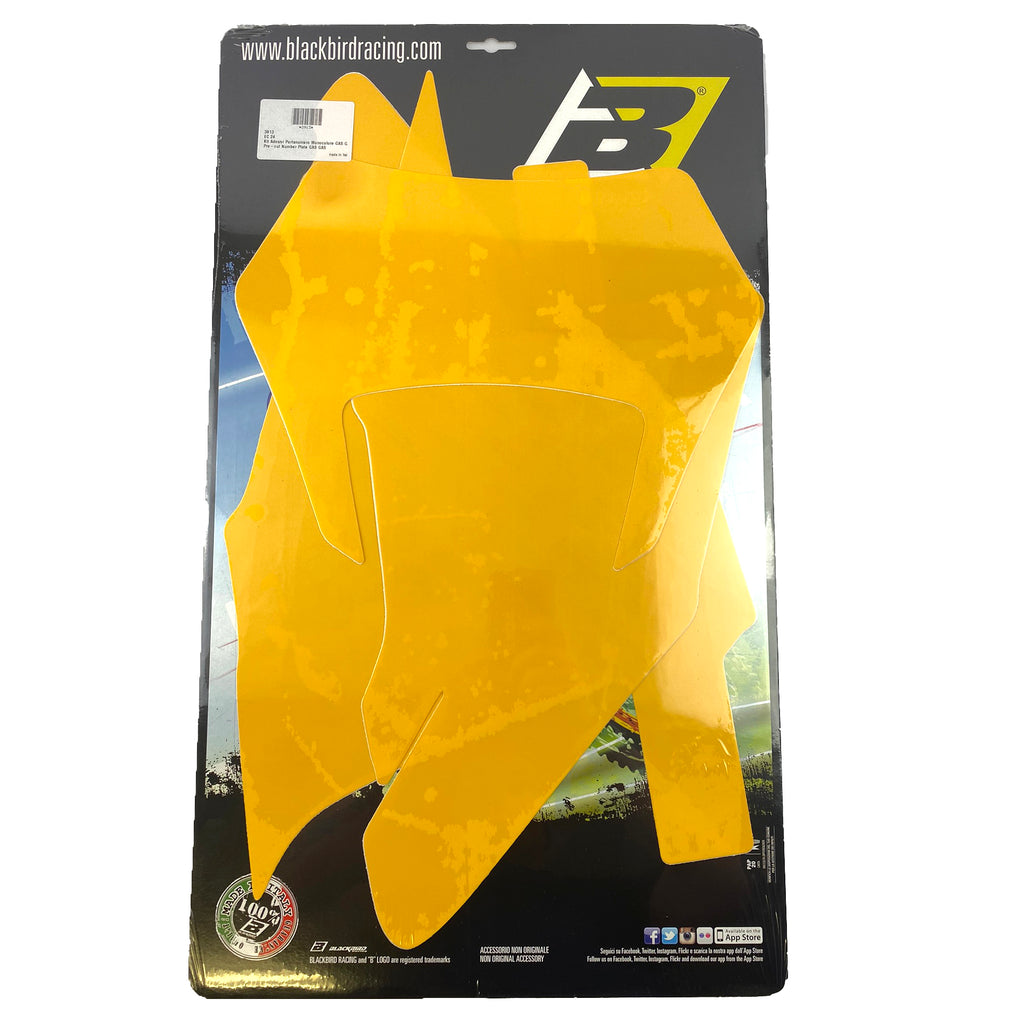 GASGAS EC 24-25 PRE CUT BACKGROUNDS, BLACKBIRD 3913/40 YELLOW NUMBER BOARDS