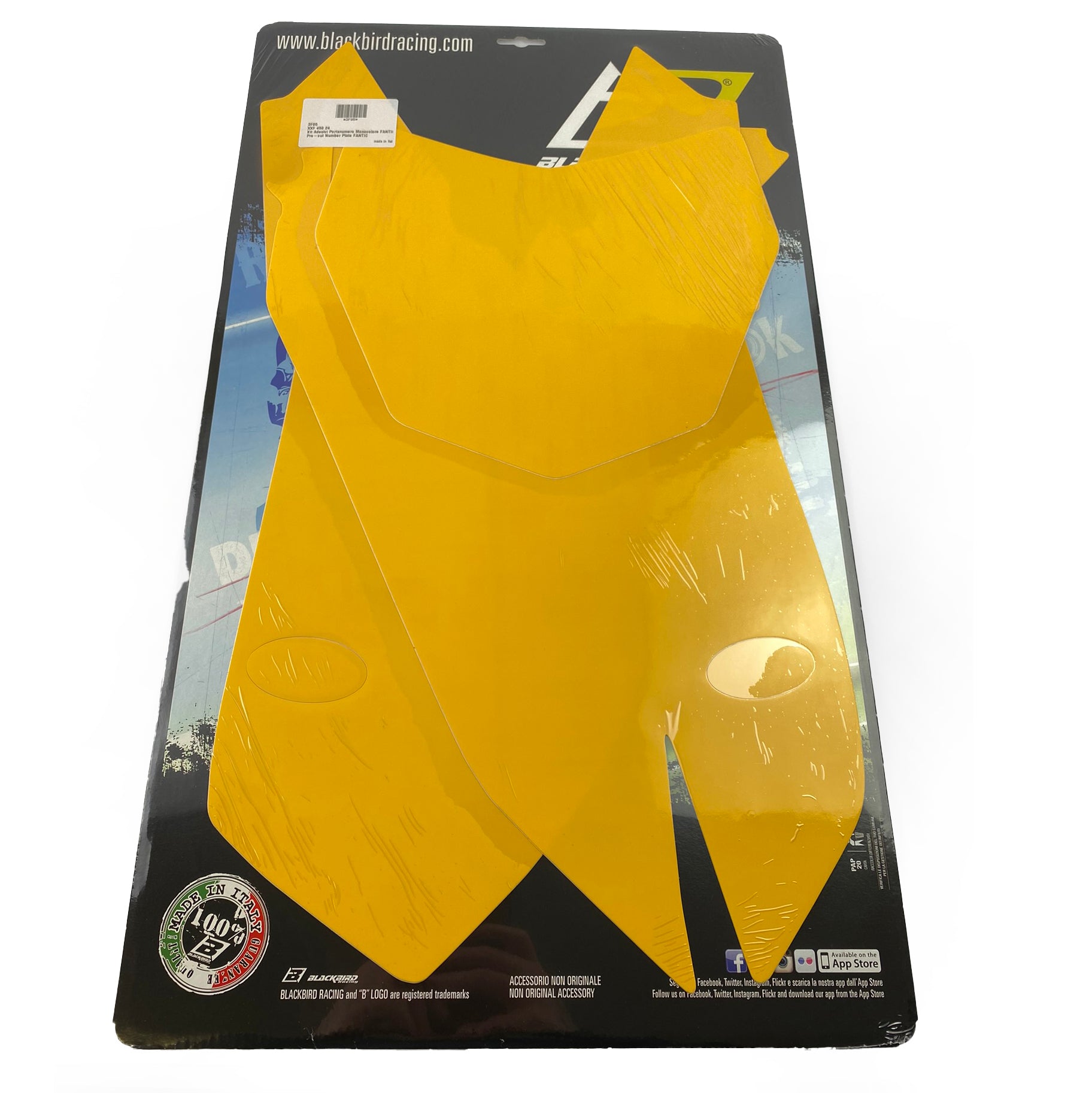 FANTIC XXF 450 2024-2025 PRE CUT BACKGROUNDS, BLACKBIRD 3F05/40 YELLOW NUMBER BOARDS