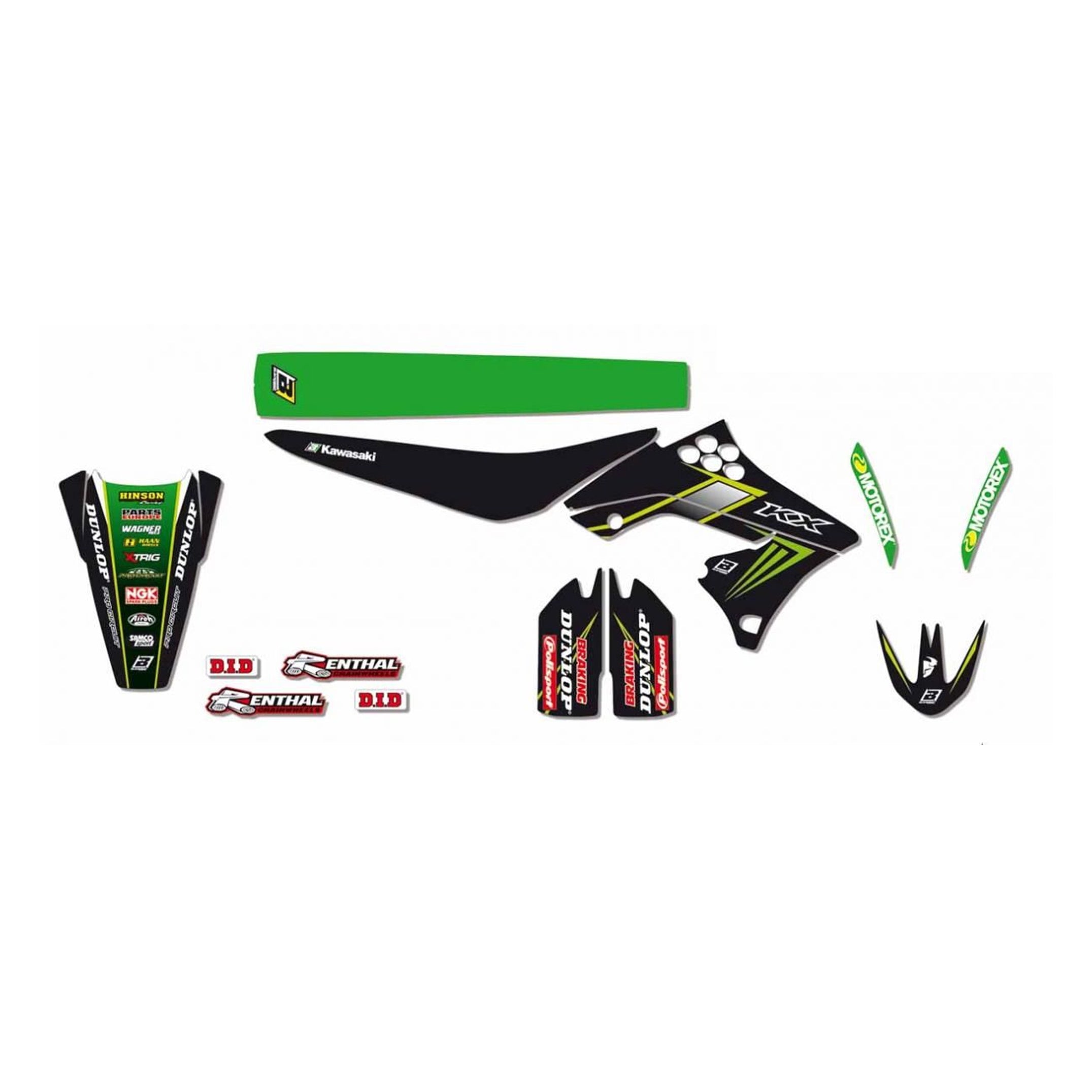 09-12 KXF250 KAWASAKI RACING, TEAMBLACKBIRD FULL TEAM KIT, 8418R8