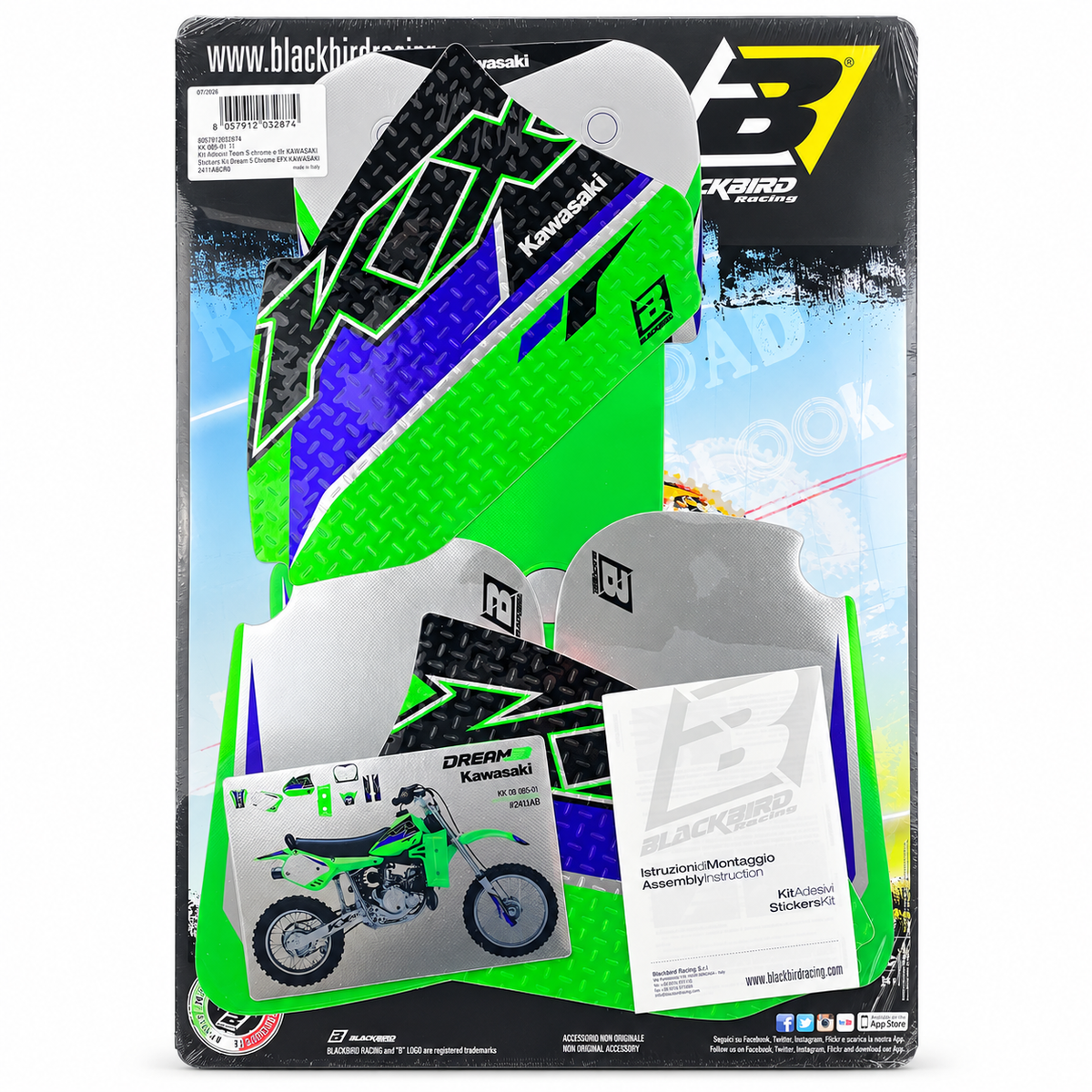 85-19 KX60 DREAM 5 CHROME EFX GRAPHICS, BLACKBIRD 2411ABCRO