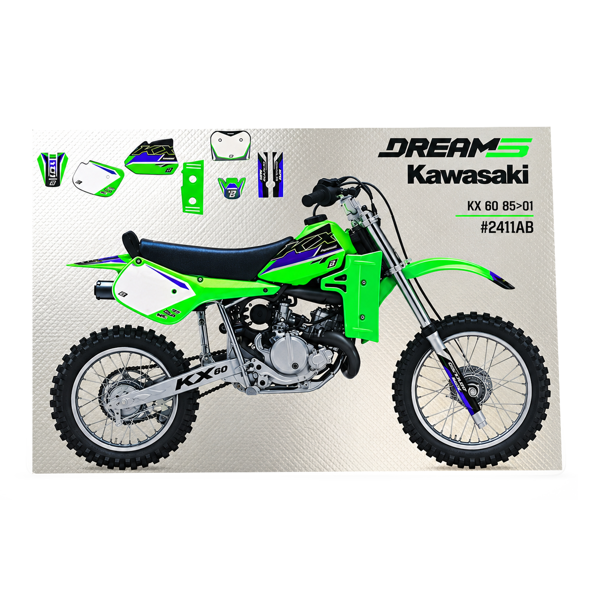 85-19 KX60 DREAM 5 CHROME EFX GRAPHICS, BLACKBIRD 2411ABCRO