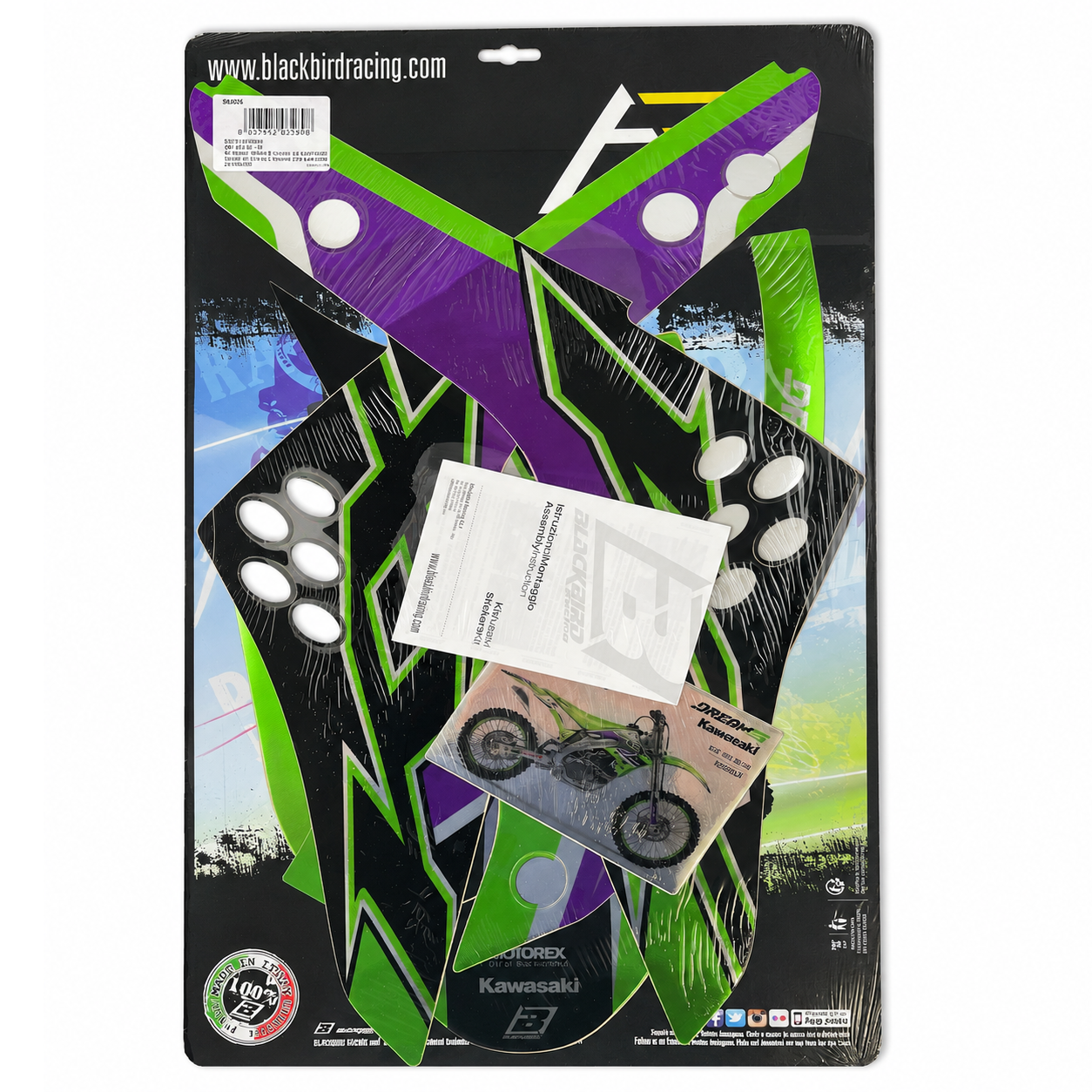06-08 KXF450 DREAM 5 CHROME EFX GRAPHICS, BLACKBIRD 2415ABCRO