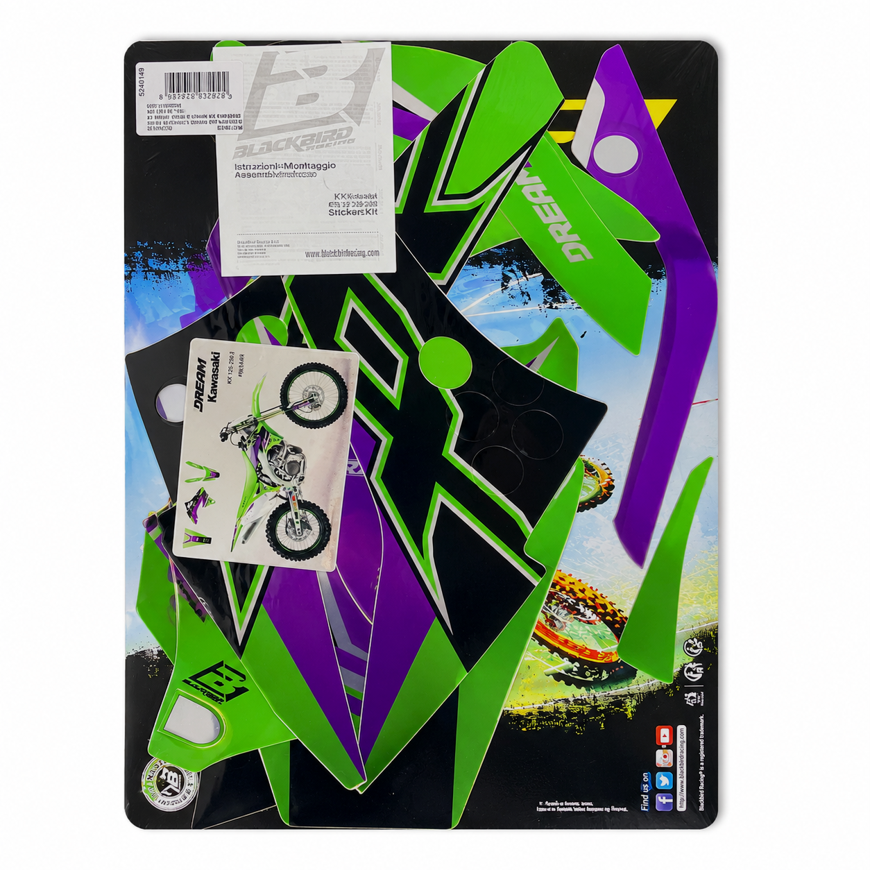 09-11 KXF450 DREAM 5 CHROME EFX GRAPHICS, BLACKBIRD 2419ABCRO