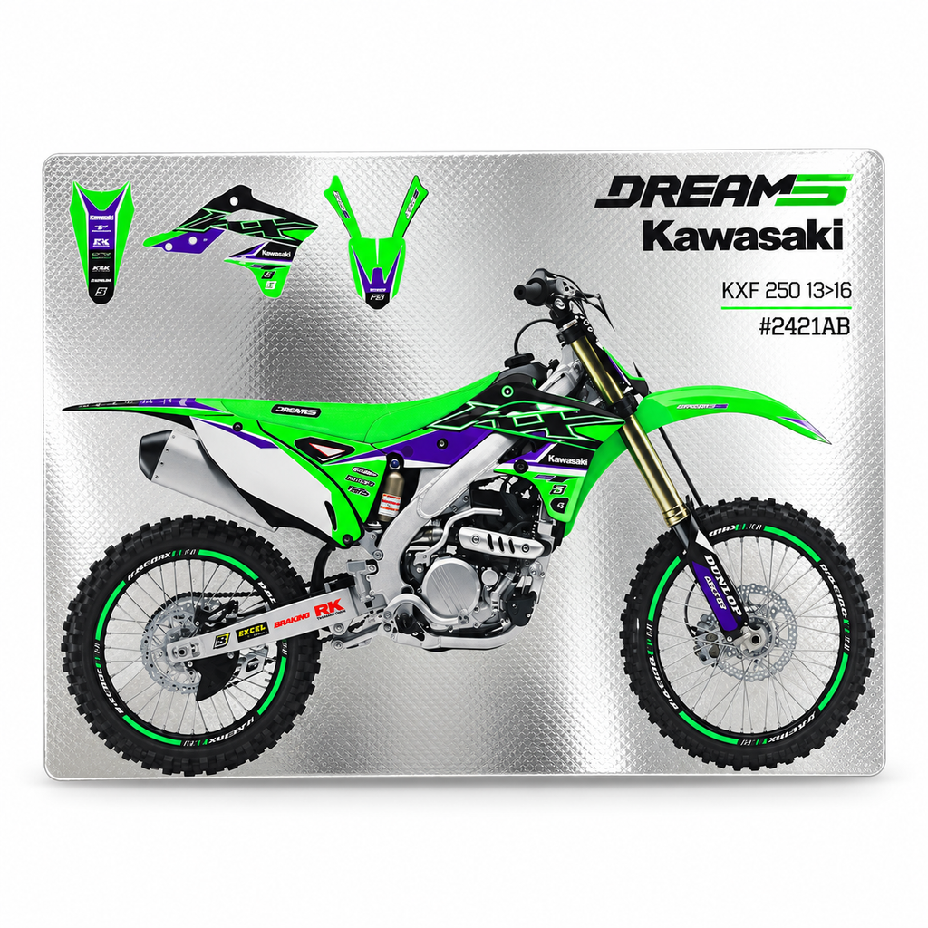 13-16 KXF 250 DREAM 5 CHROME EFX GRAPHICS, BLACKBIRD 2421ABCRO