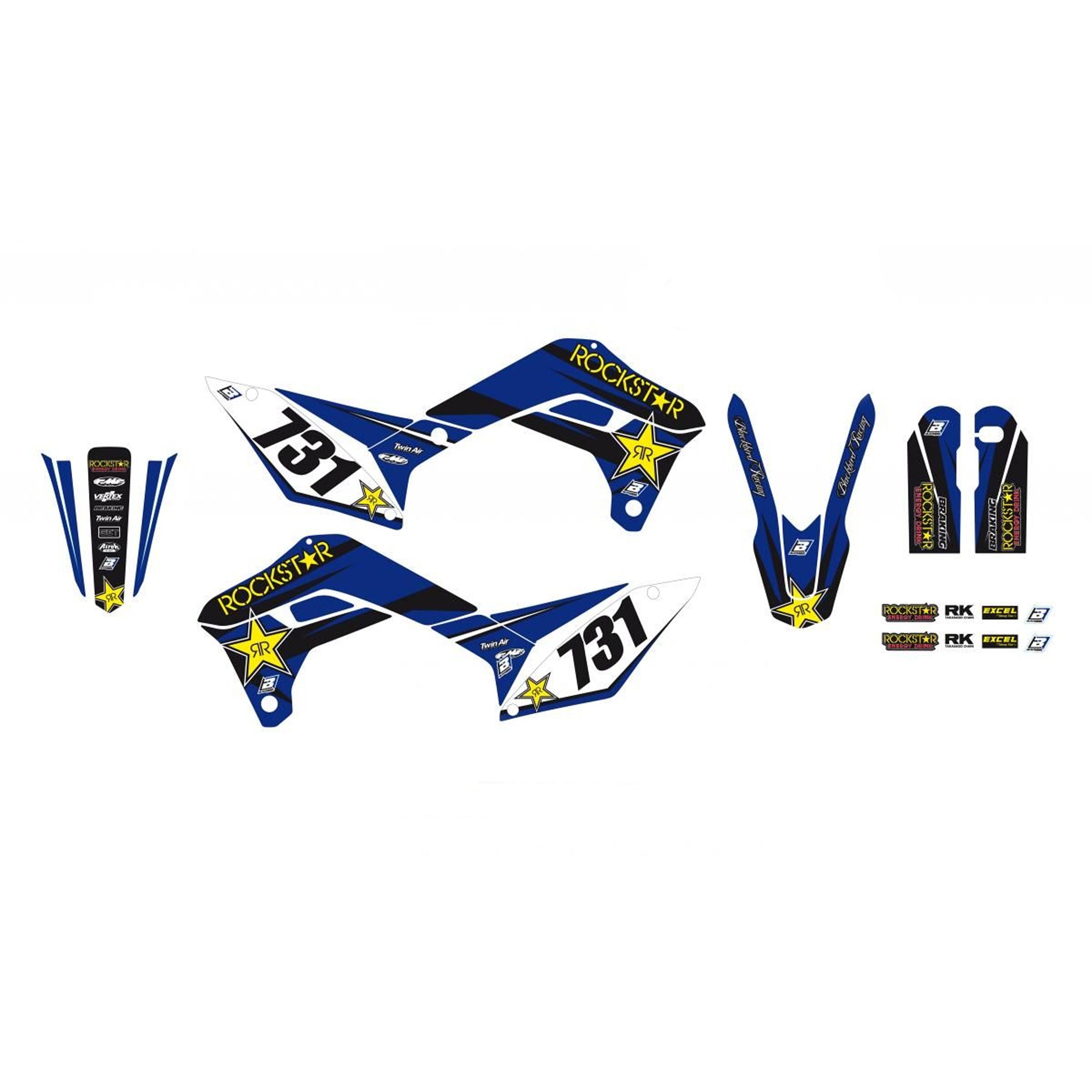 17-22 SHERCO ROCKSTAR GRAPHICS, BLACKBIRD 2E01L DECAL KIT