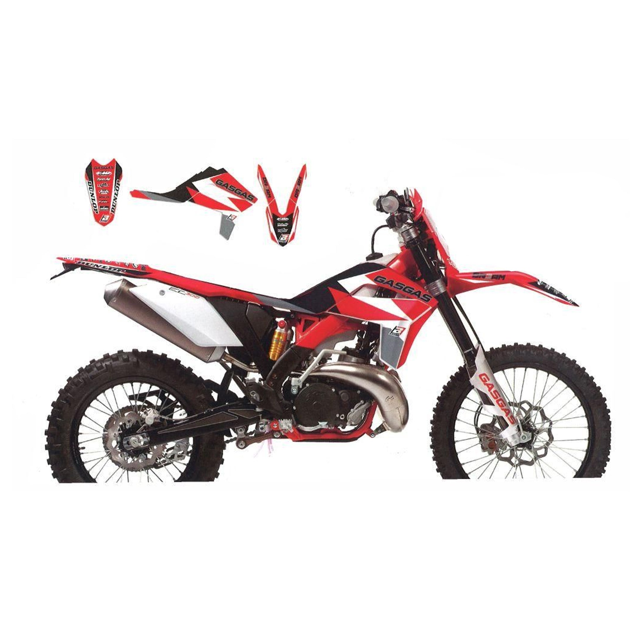 12-17 EC/ECF GAS GAS DREAM-3, BLACKBIRD DECAL KIT 2906E