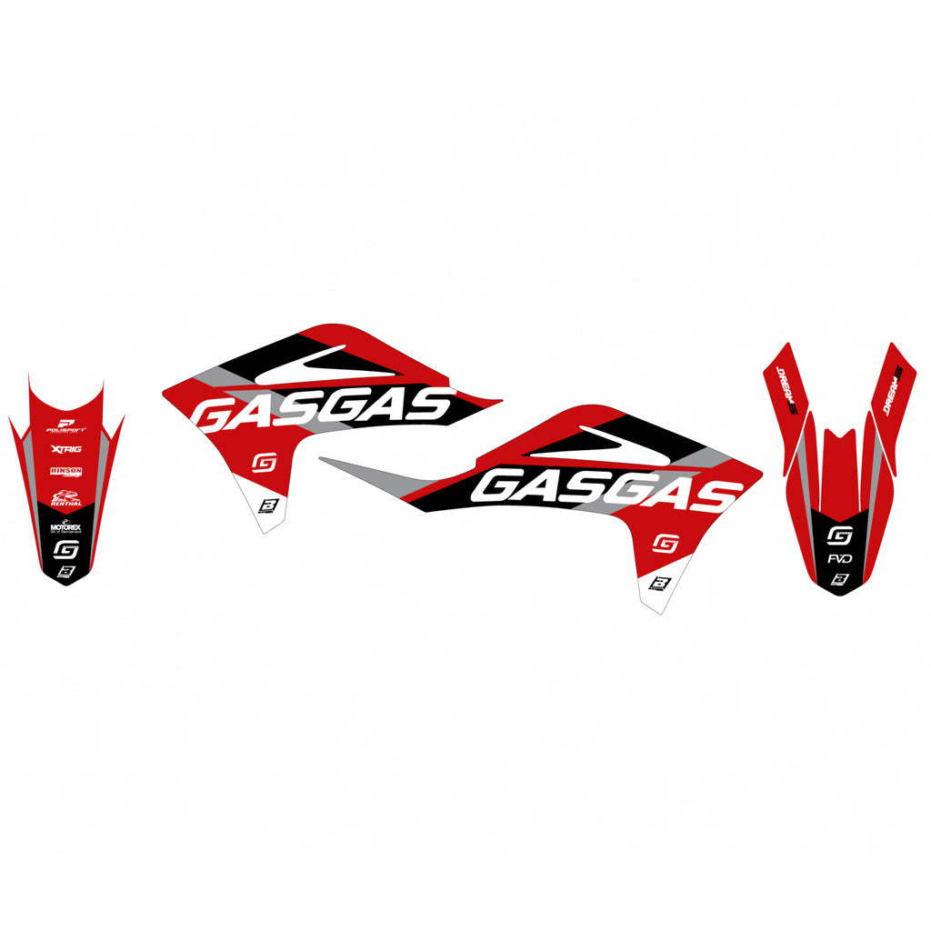 21-23 EC/MC GASGAS DREAM5 GRAPHICS, BLACKBIRD 2908AB DECAL KIT