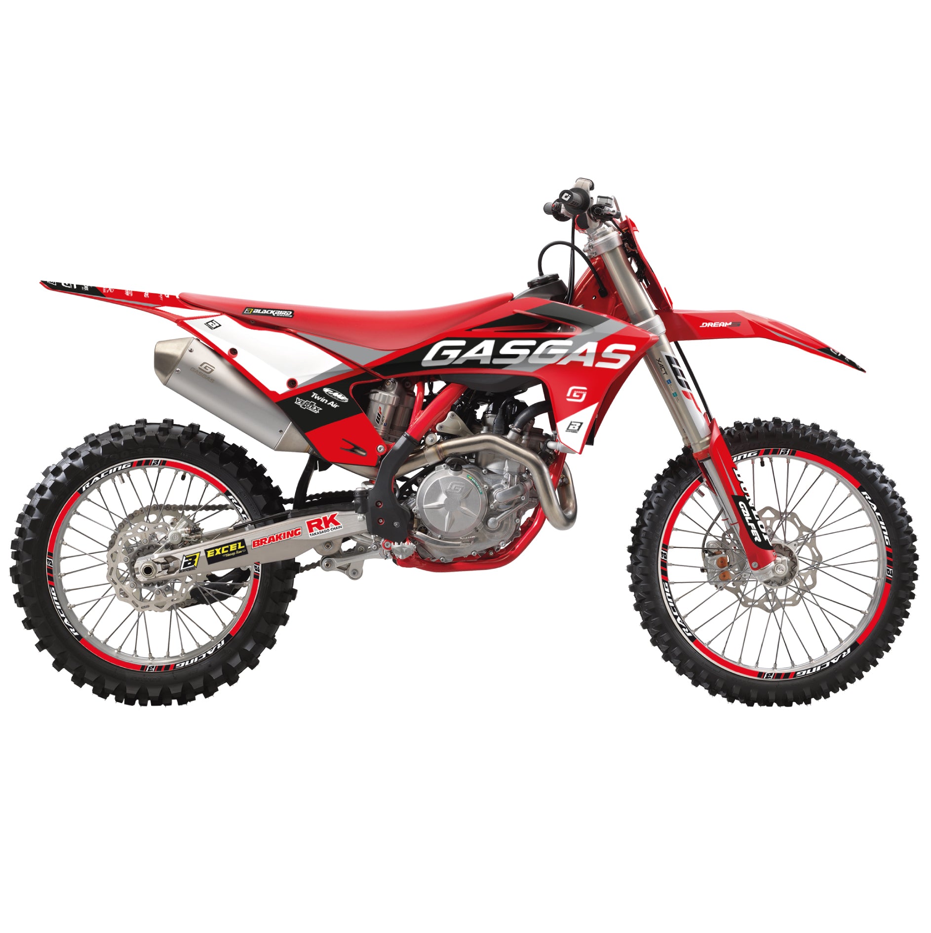 21-23 EC/MC GASGAS DREAM5  CHROME GRAPHICS, BLACKBIRD 2908ABCRO DECAL KIT