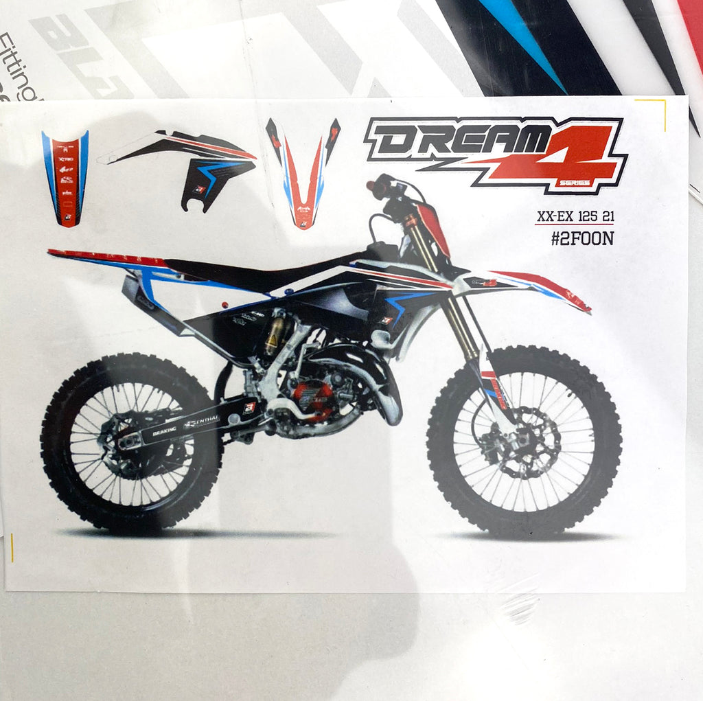 21-24 XX/XE FANTIC DREAM 4 GRAPHICS, BLACKBIRD 2F00N DECAL KIT