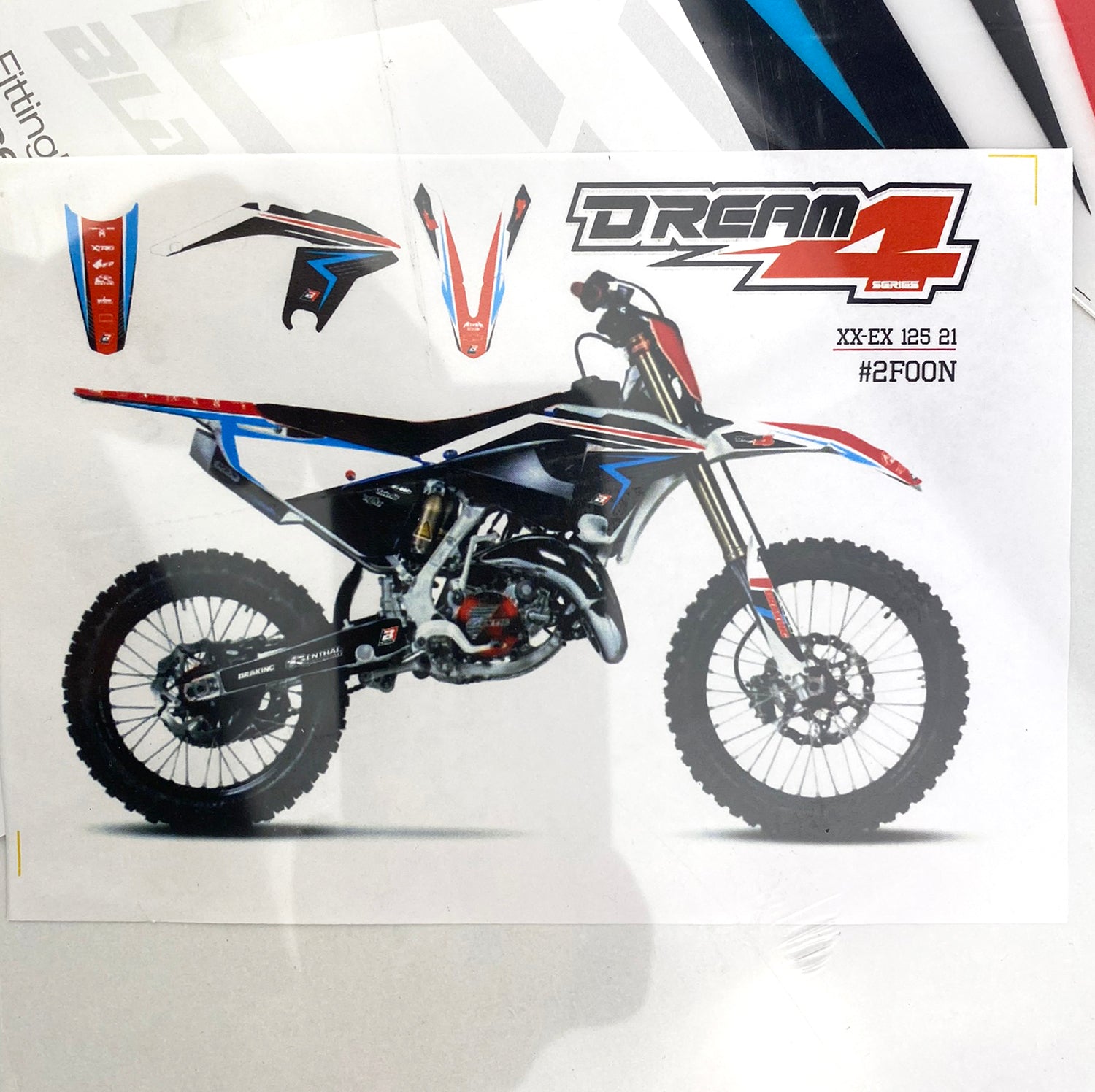 21-24 XX/XE FANTIC DREAM 4 GRAPHICS, BLACKBIRD 2F00N DECAL KIT