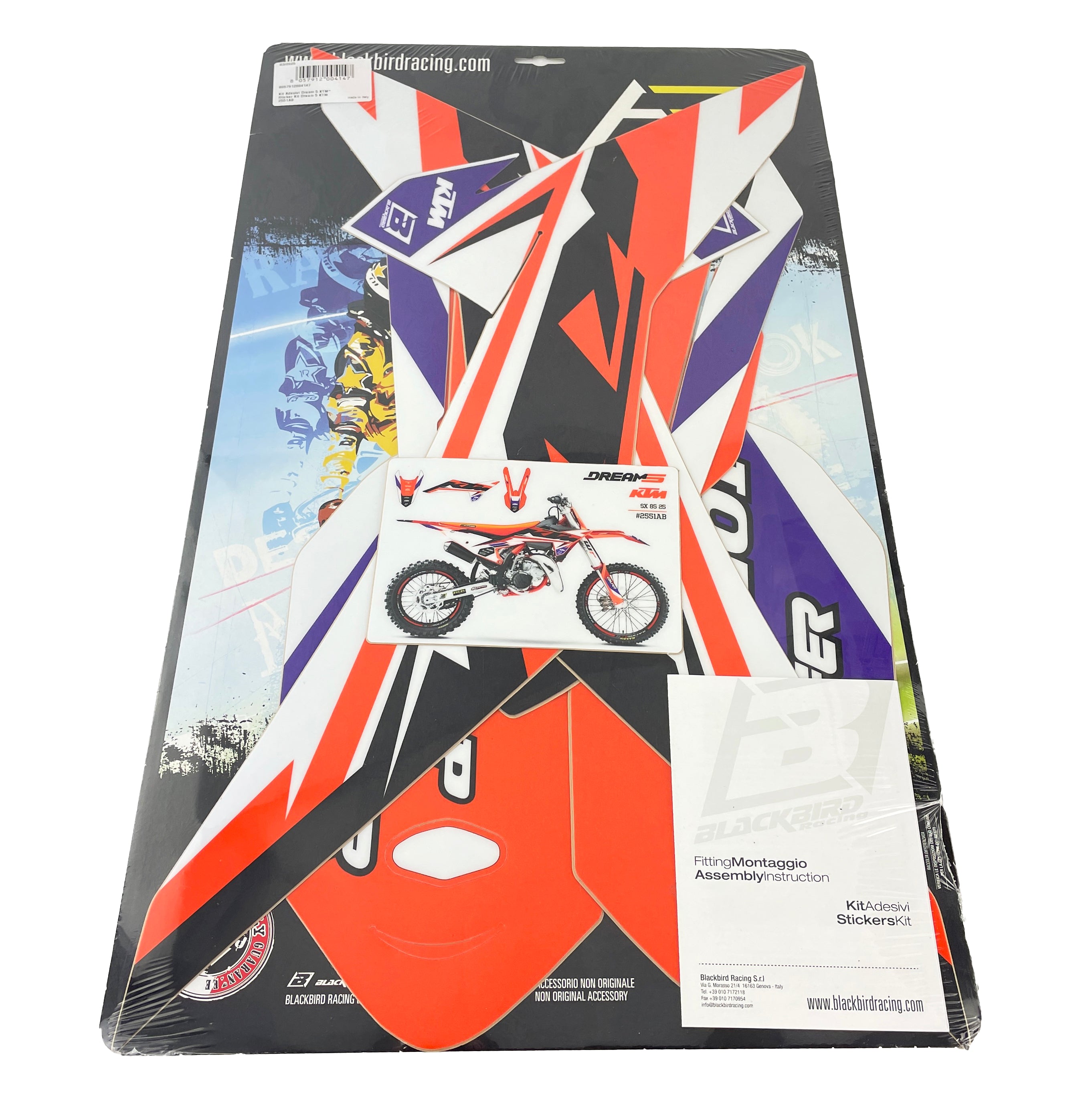 2025 KTM SX 85 DREAM 5 DECALS, BLACKBIRD 2551AB