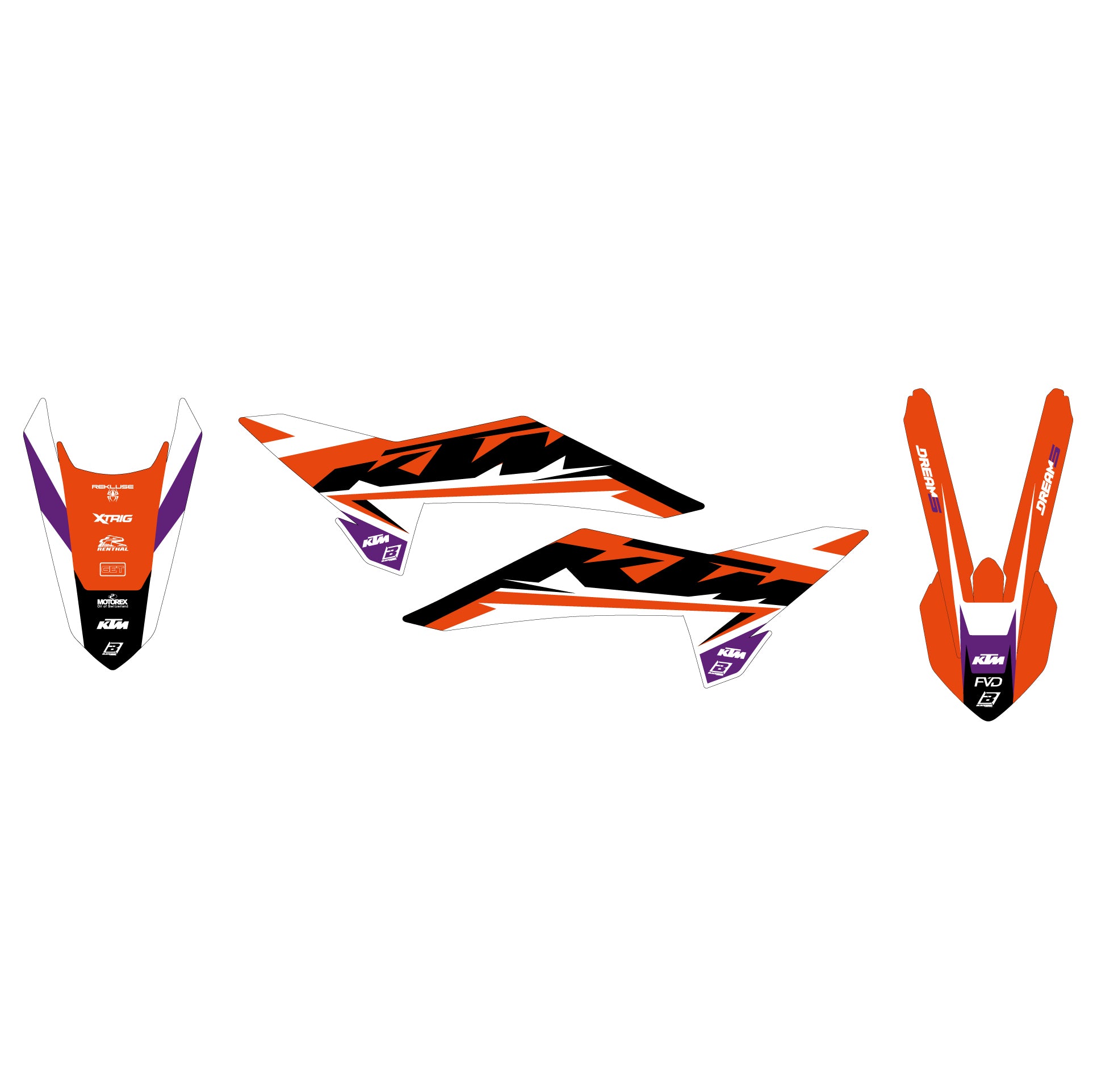 2025 KTM SX 85 DREAM 5 DECALS, BLACKBIRD 2551AB