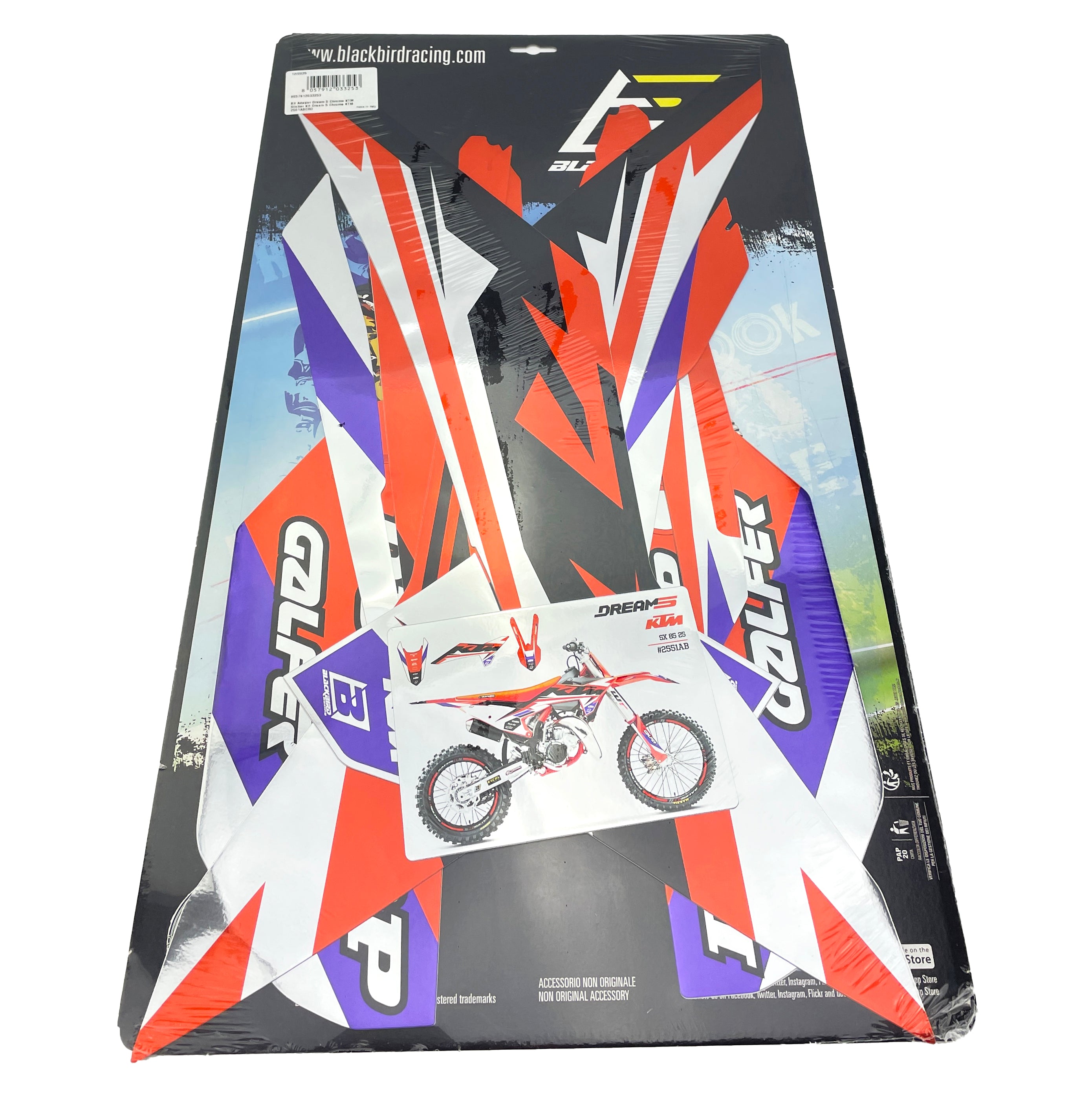2025 KTM SX 85 DREAM 5 CHROME EFX GRAPHICS, BLACKBIRD 2551ABCRO
