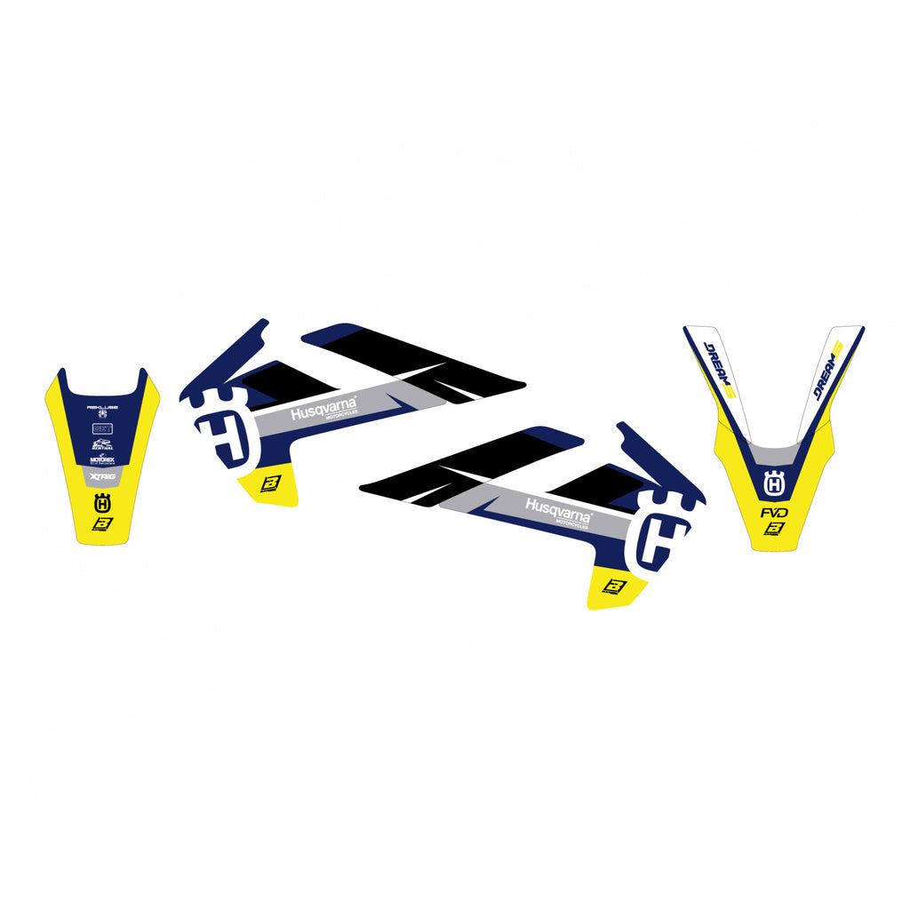 HUSQVARNA FC/TC 16-18 TE/FE 17-19 DREAM 5, BLACKBIRD DECAL KIT 2612AB