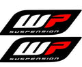 WP FORK DECAL 3D WHITE POWER SUSPENSION 210x50mm