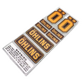OHLINS SUSPENSION SHOCKER DAMPER STICKERS DECALS ORANGE ON BLACK