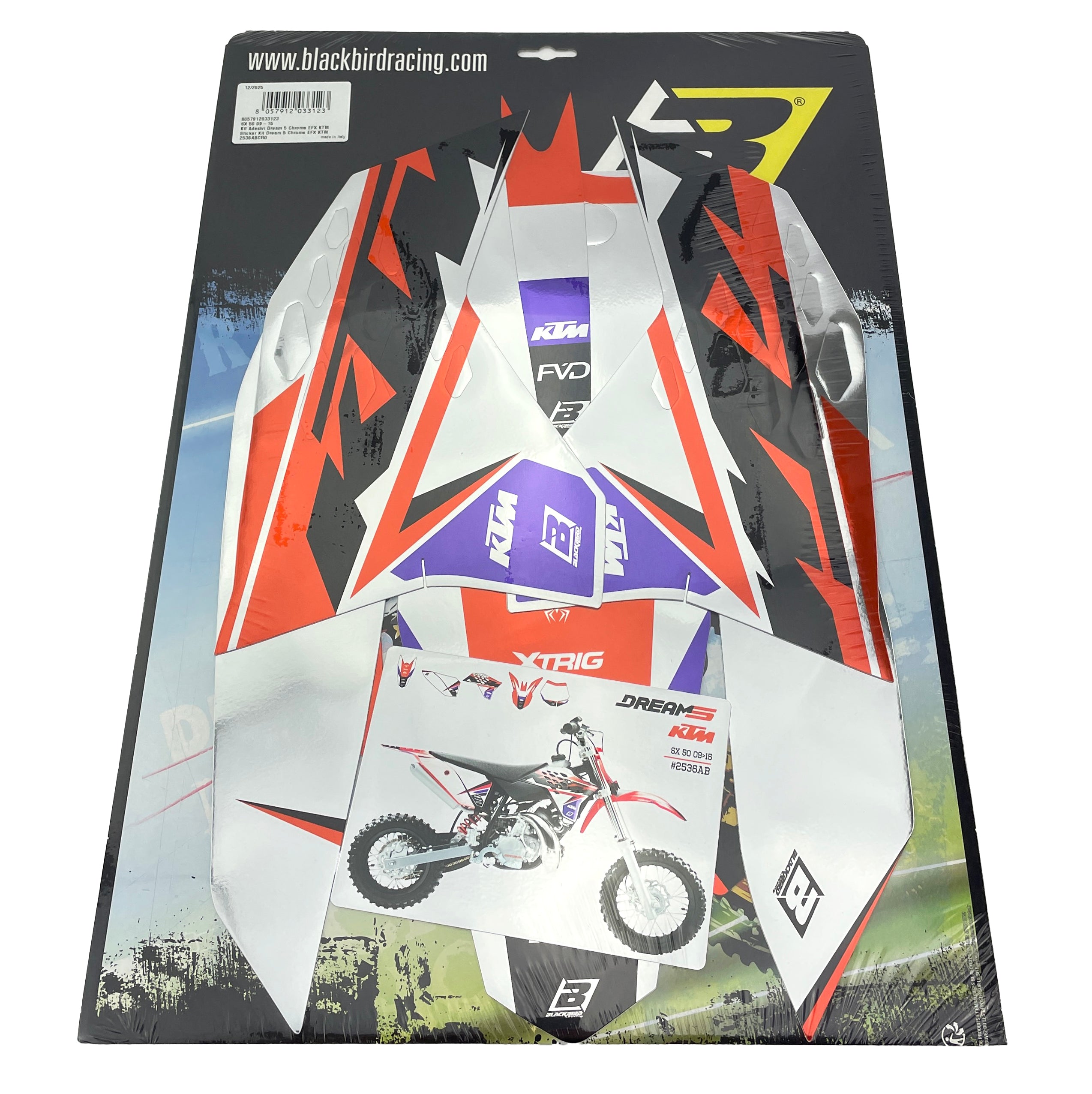 09-15 KTM SX 50 DREAM 5 CHROME EFX GRAPHICS, BLACKBIRD 2536ABCRO