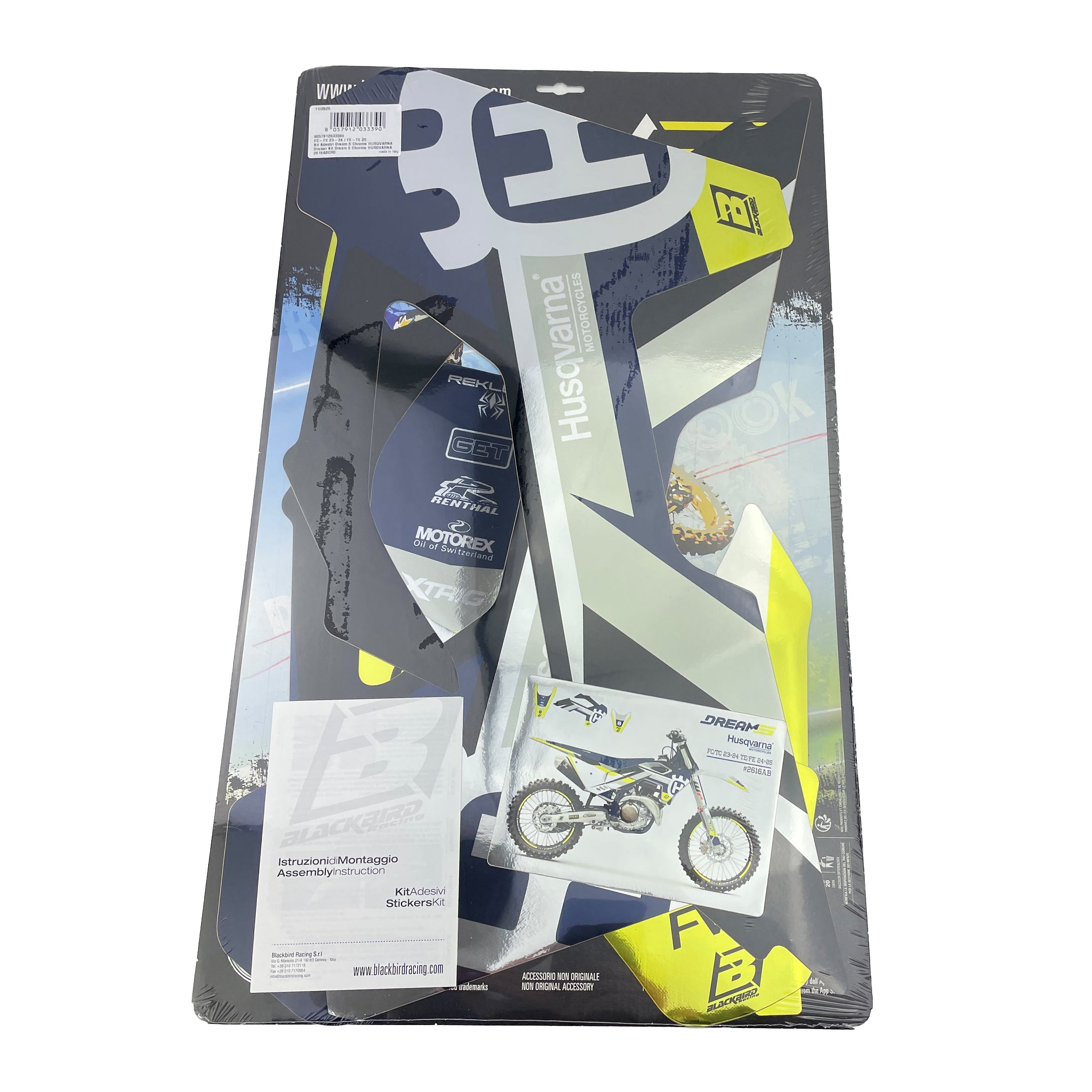 HUSQVARNA FC/TC DREAM5 CHROME, BLACKBIRD DECAL KIT, 2616ABCRO