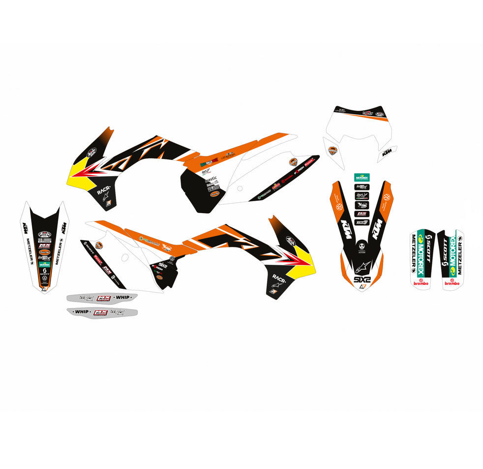 13-15 SX/SXF 14-16 EXC KTM TROPHY DECALS, BLACKBIRD 2538R22