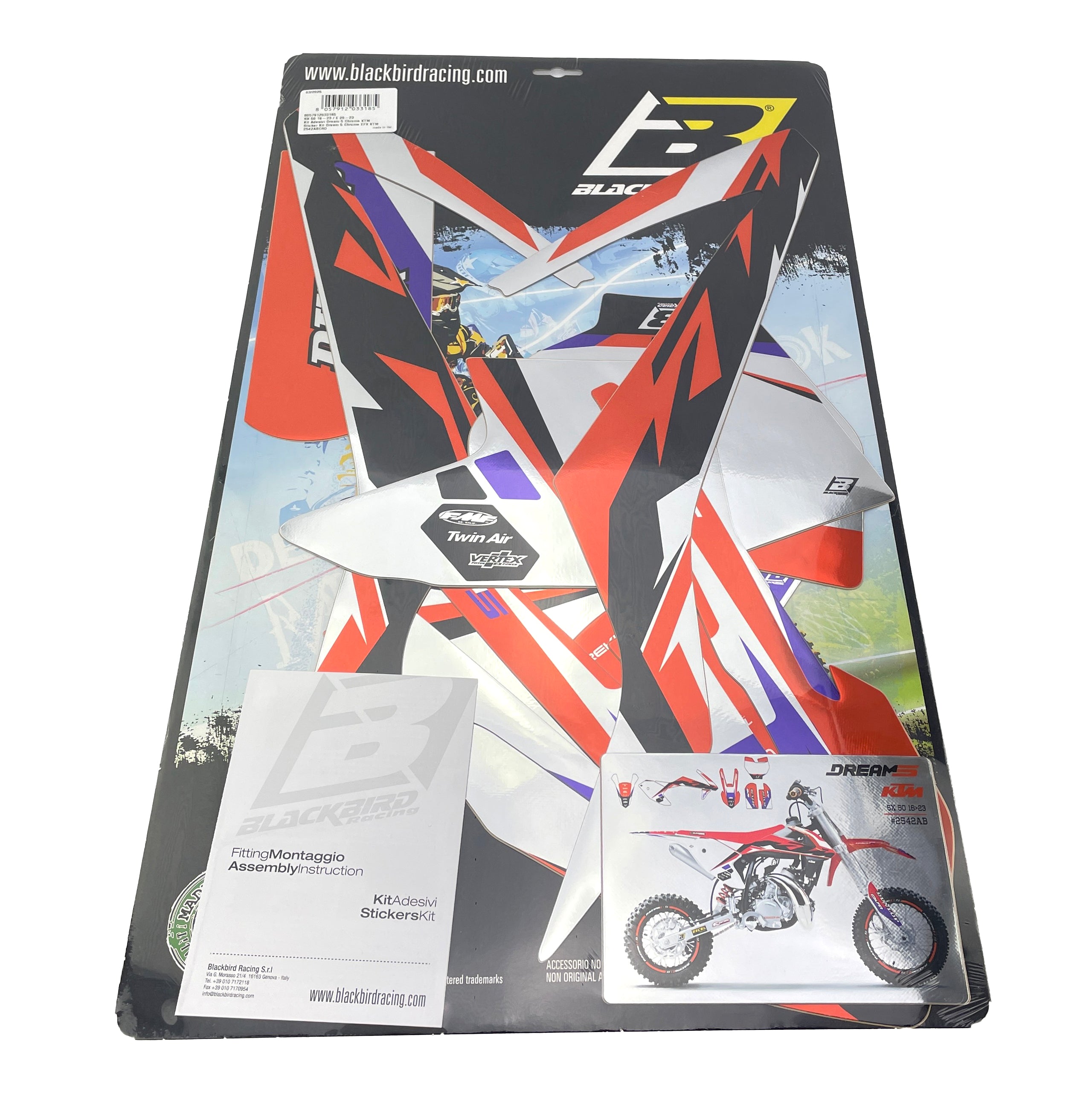 SX 50 KTM 16-23 DREAM 5 CHROME EFX GRAPHICS, BLACKBIRD 2542ABCRO