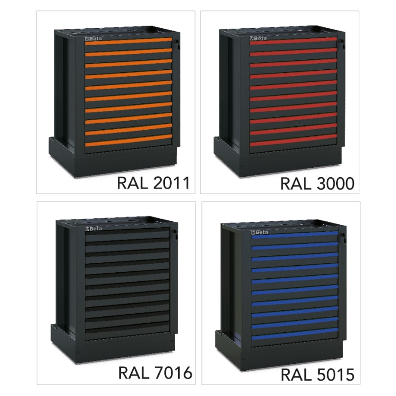 Kit of 10 Colored Drawer Fronts for RSC50, Customizable for Anthracite Grey Worktops - BetaRSC50 5000 RSC50/KFC2011