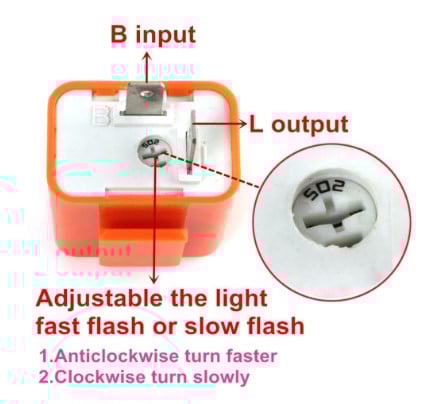 RELAY 12V 2 Pin Universal Electronic Adjustable Frequency