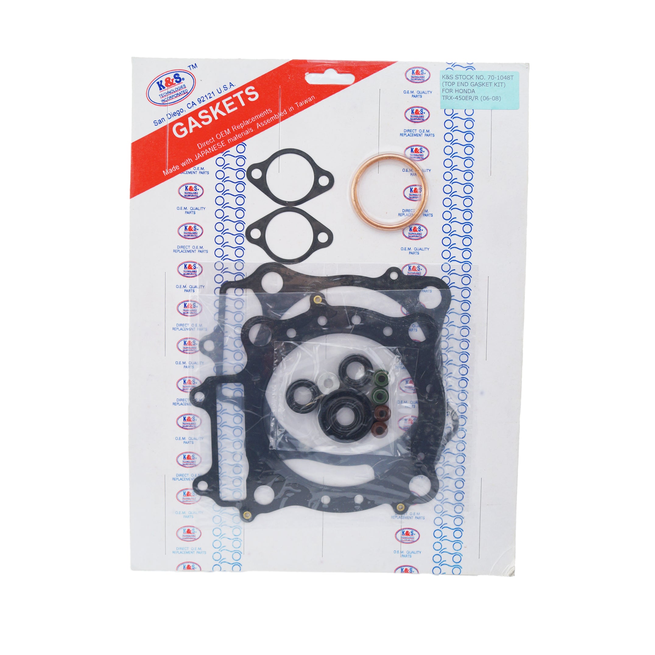 GASKET TOP SET 6-13 TRX450R ER, KS70-1048T HONDA ATV