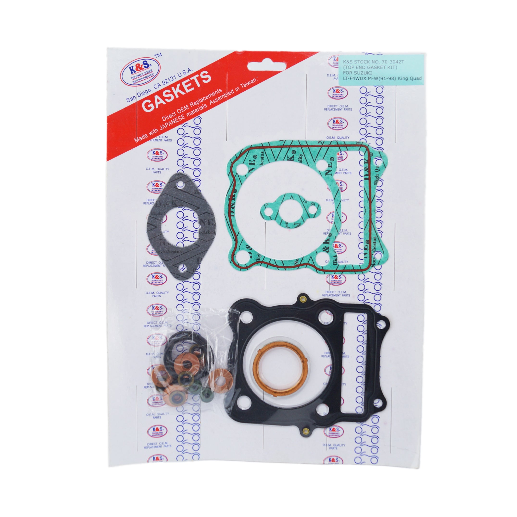 GASKET TOP SET 91-98 LT-F4WDX, KS70-3042T
