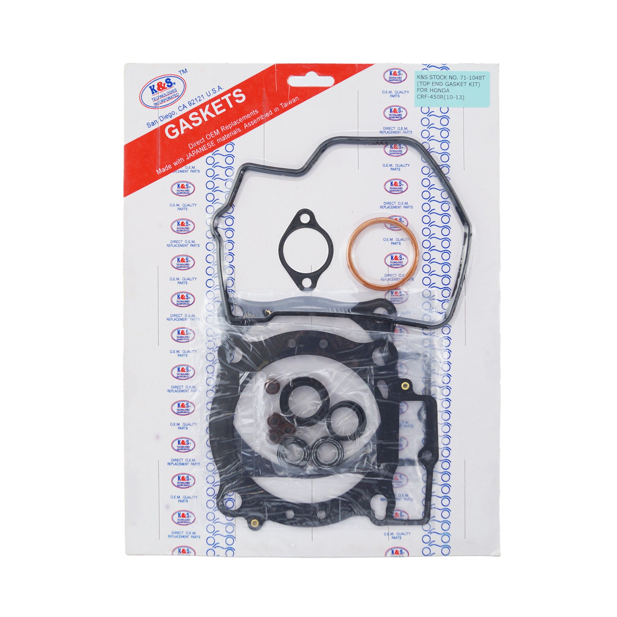 GASKET TOP KIT 09-15 CRF450R, K&S TECHNOLOGIES [32PC SET], KS71-1048T