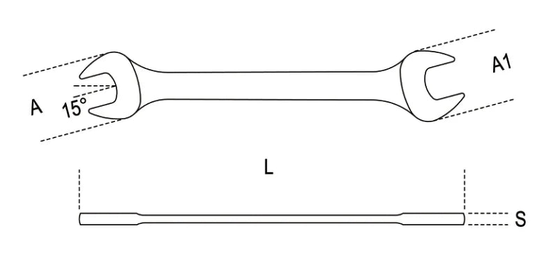 Double Open End Wrench 18x19mm - Beta Tools 55 18X19